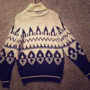 Brown and Beige design turtle neck